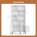 Bookshelf with 3 Doors and 2 Anti-Tipping Kits for Home Office by DirectDeals