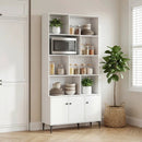Bookshelf with 3 Doors and 2 Anti-Tipping Kits for Home Office by LJGDeals