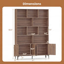 Bookshelf with 4 Doors and 2 Anti-Tipping Kits for Home Office by LJGDeals