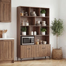 Bookshelf with 4 Doors and 2 Anti-Tipping Kits for Home Office by LJGDeals