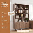 Bookshelf with 4 Doors and 2 Anti-Tipping Kits for Home Office by LJGDeals