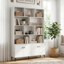 Bookshelf with 4 Doors and 2 Anti-Tipping Kits for Home Office by LJGDeals