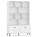 Bookshelf with 4 Doors and 2 Anti-Tipping Kits for Home Office by LJGDeals
