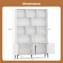 Bookshelf with 4 Doors and 2 Anti-Tipping Kits for Home Office by DirectDeals