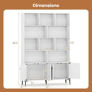 Bookshelf with 4 Doors and 2 Anti-Tipping Kits for Home Office by LJGDeals