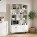 Bookshelf with 4 Doors and 2 Anti-Tipping Kits for Home Office by LJGDeals