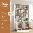 Bookshelf with 4 Doors and 2 Anti-Tipping Kits for Home Office by DirectDeals