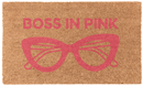 Boss in Pink Coir Mat