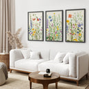 Wildflower Floral Wall Art Watercolor Prints by Wall Art Set