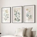 Meadow Flower Watercolor Wall Art Poster Set by Wall Art Set
