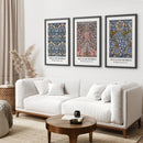 Modern Art Nouveau William Morris Set of 3 Prints by Wall Art Set