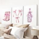 Trendy Pink Wall Art Prints Preppy Room Decor Set by Wall Art Set
