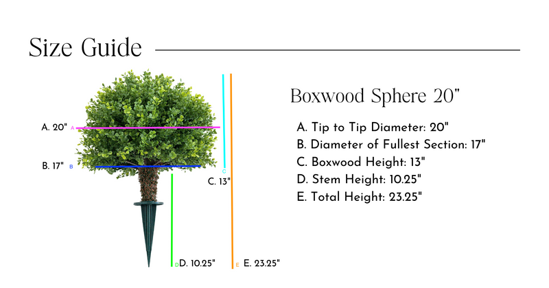 Lifelike Boxwood Sphere