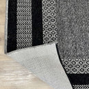 Alfa Rich Black Washable Area Rugs for Living Room Bedroom Kitchen Dining Cotton Rug