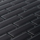 Black 12x12 Glossy Brick Glass Mosaic Tile (5 pack, 4.92 sq ft/case)
