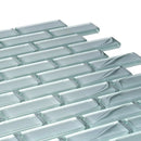 Stone Blue 12x12 Glossy Brick Glass Mosaic Tile (5 pack, 4.92 sq ft/case) by Apollo Tile
