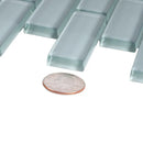 Stone Blue 12x12 Glossy Brick Glass Mosaic Tile (5 pack, 4.92 sq ft/case) by Apollo Tile