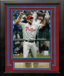 Brad Lidge 2008 Playoff Action Philadelphia Phillies 8" x 10" Framed Baseball Photo by Dynasty Sports & Framing