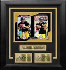 Terry Bradshaw & Ben Roethlisberger Pittsburgh Steelers 8x10 Framed Photo with Engraved Autographs by Dynasty Sports & Framing