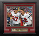 Tom Brady & Rob Gronkowski Super Bowl LV Champions Tampa Bay Buccaneers 8x10 Framed Football Photo by Dynasty Sports & Framing