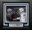 Tom Brady and Peyton Manning 8" x 10" Quarterback Legends Framed Football Photo by Dynasty Sports & Framing