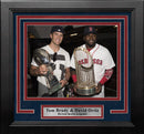 Tom Brady & David Ortiz 8" x 10" Framed Championship Trophy Photo by Dynasty Sports & Framing