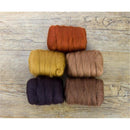 Merino Wool Roving Color Pack | Barky Browns