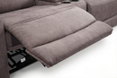 Branson Zero Slate 6-Piece Dual Power Reclining Modular Sectional with Storage Console by Ornate Furniture