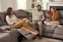 Branson Zero Slate 6-Piece Dual Power Reclining Modular Sectional with Storage Console by Ornate Furniture