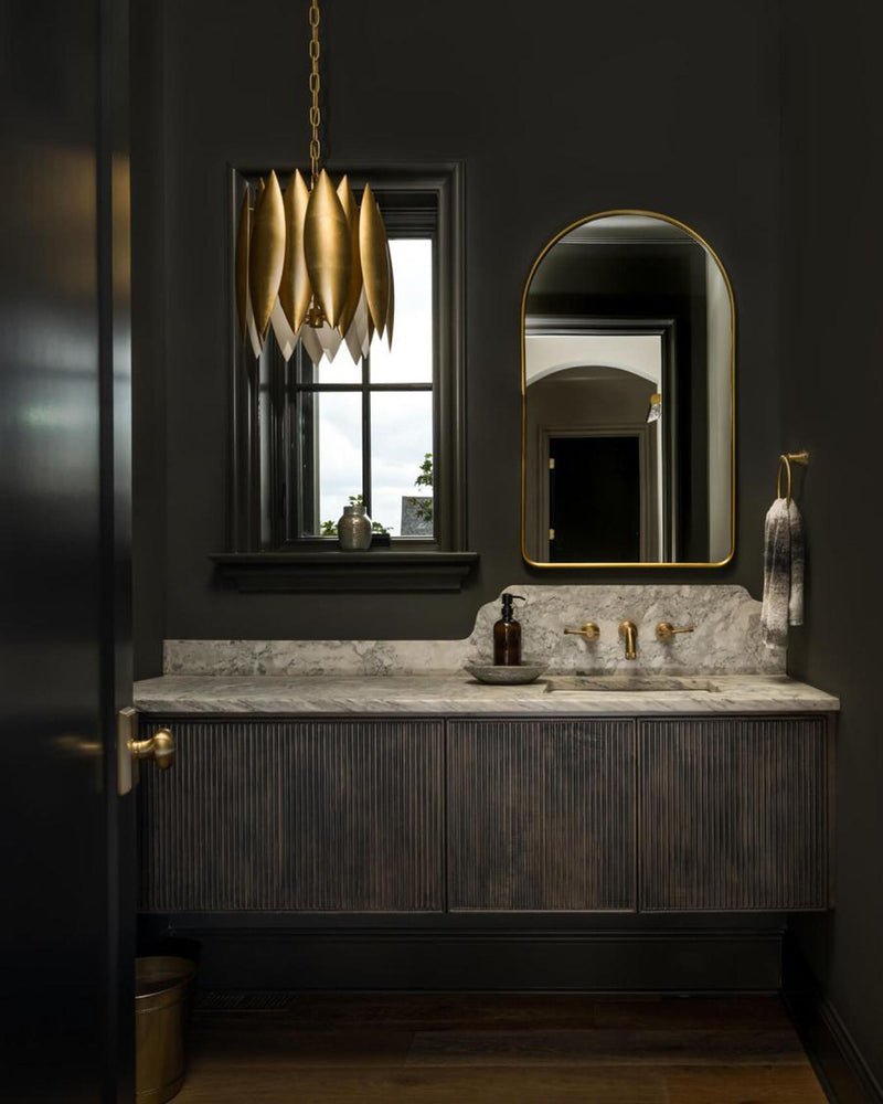Arched Brass Mirror - Arch Unlacquered Brass Mirror