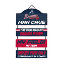 Atlanta Braves Wooden Man Cave Dangle Sign by Dynasty Sports & Framing