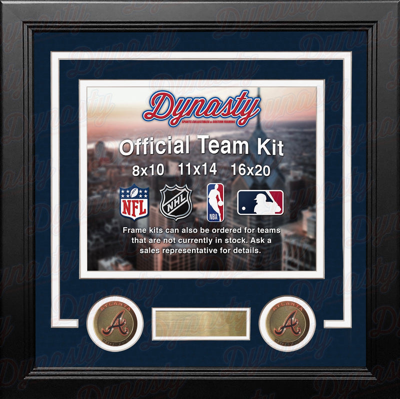 Atlanta Braves Custom MLB Baseball 8x10 Picture Frame Kit (Multiple Colors)