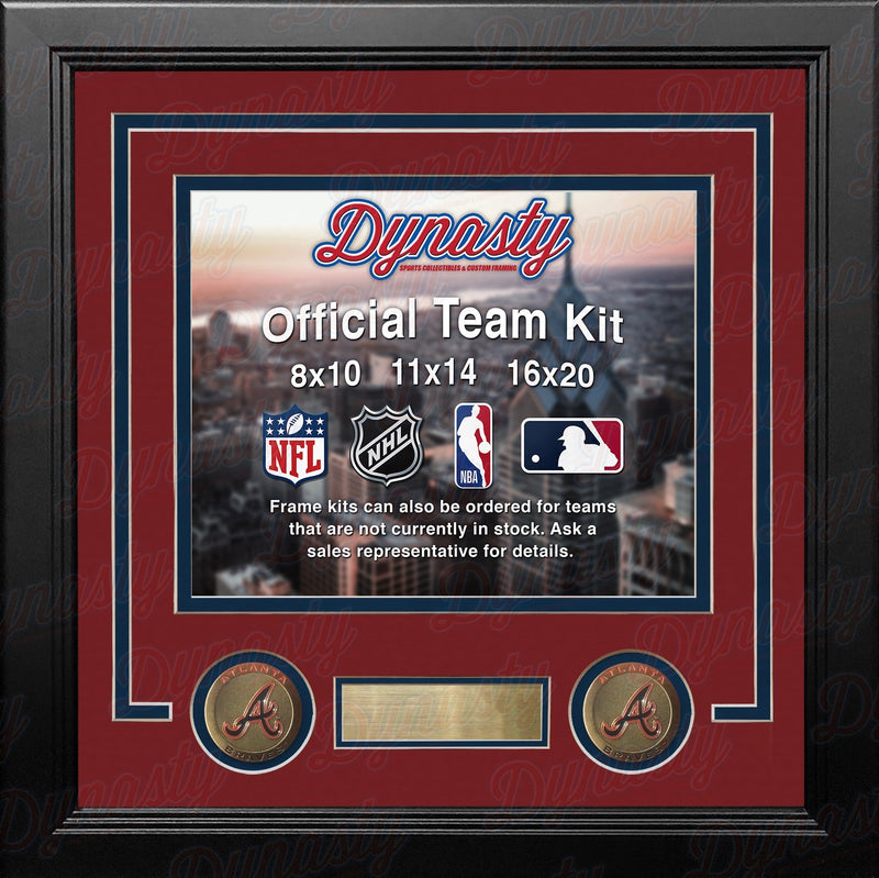 Atlanta Braves Custom MLB Baseball 8x10 Picture Frame Kit (Multiple Colors)