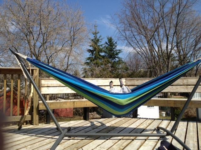 Brazilian Double Hammock with Universal Stand