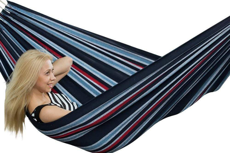 Brazilian Style Double Hammock with Bamboo Stand