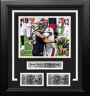 Drew Brees and Tom Brady 8" x 10" Framed Quarterback Legends Football Photo with Engraved Autographs by Dynasty Sports & Framing