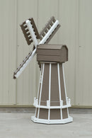 46" Octagon Poly Dutch Windmill, Clay/ white trim