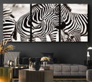 Brilliant Zebra Photography Art Canvas Print Black and White by MyGreatCanvas | Canvas Wall Art Prints | Photo Prints & Wall Decor