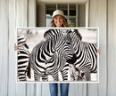 Brilliant Zebra Photography Art Canvas Print Black and White by MyGreatCanvas | Canvas Wall Art Prints | Photo Prints & Wall Decor