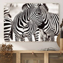 Brilliant Zebra Photography Art Canvas Print Black and White by MyGreatCanvas | Canvas Wall Art Prints | Photo Prints & Wall Decor