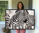 Brilliant Zebra Photography Art Canvas Print Black and White by MyGreatCanvas | Canvas Wall Art Prints | Photo Prints & Wall Decor