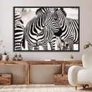 Brilliant Zebra Photography Art Canvas Print Black and White by MyGreatCanvas | Canvas Wall Art Prints | Photo Prints & Wall Decor