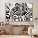 Brilliant Zebra Photography Art Canvas Print Black and White by MyGreatCanvas | Canvas Wall Art Prints | Photo Prints & Wall Decor