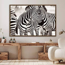 Brilliant Zebra Photography Art Canvas Print Black and White by MyGreatCanvas | Canvas Wall Art Prints | Photo Prints & Wall Decor