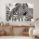 Brilliant Zebra Photography Art Canvas Print Black and White by MyGreatCanvas | Canvas Wall Art Prints | Photo Prints & Wall Decor