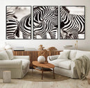 Brilliant Zebra Photography Art Canvas Print Black and White by MyGreatCanvas | Canvas Wall Art Prints | Photo Prints & Wall Decor
