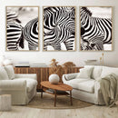 Brilliant Zebra Photography Art Canvas Print Black and White by MyGreatCanvas | Canvas Wall Art Prints | Photo Prints & Wall Decor