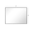 Reflections Sleek Modern Black Aluminum Framed Wall Mirror