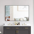 Reflections Sleek Modern Black Aluminum Framed Wall Mirror