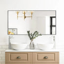 Reflections Sleek Modern Black Aluminum Framed Wall Mirror
